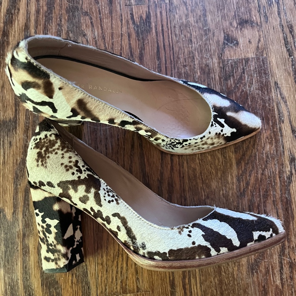 Loeffler Randall Cow Print Pony Hair Remy Pump